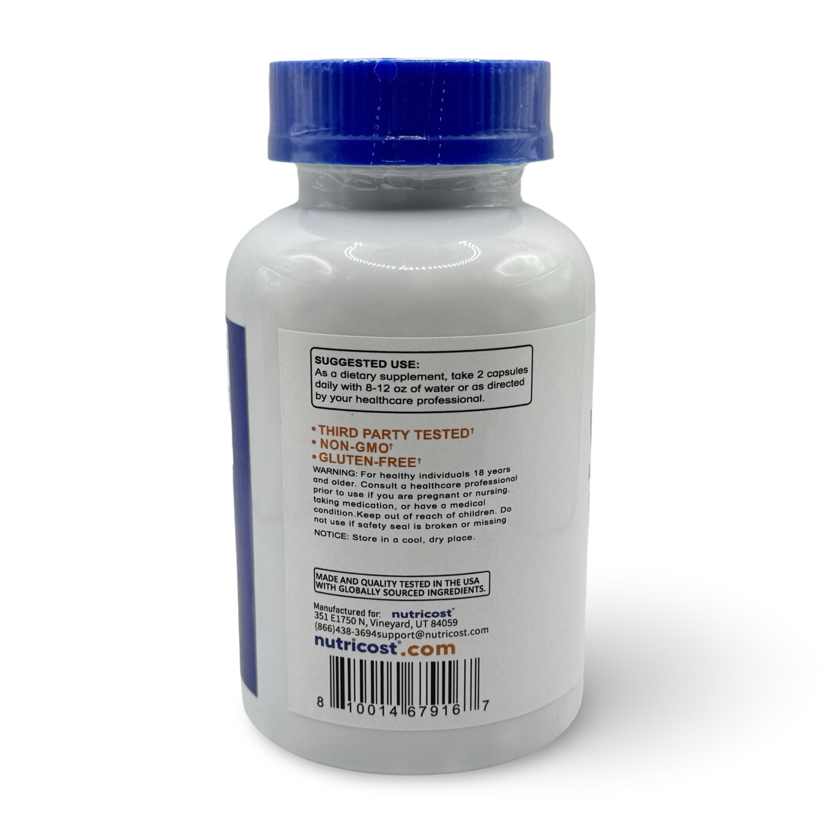 Nutricost Vitamin C 500mg, 240 Capsules, Gluten Free & Non-GMO, Vegan