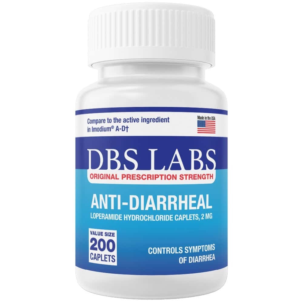Wellspring meds, DBS Labs Anti-Diarrheal, 2MG | 200 Caplets – Exp 09/2028