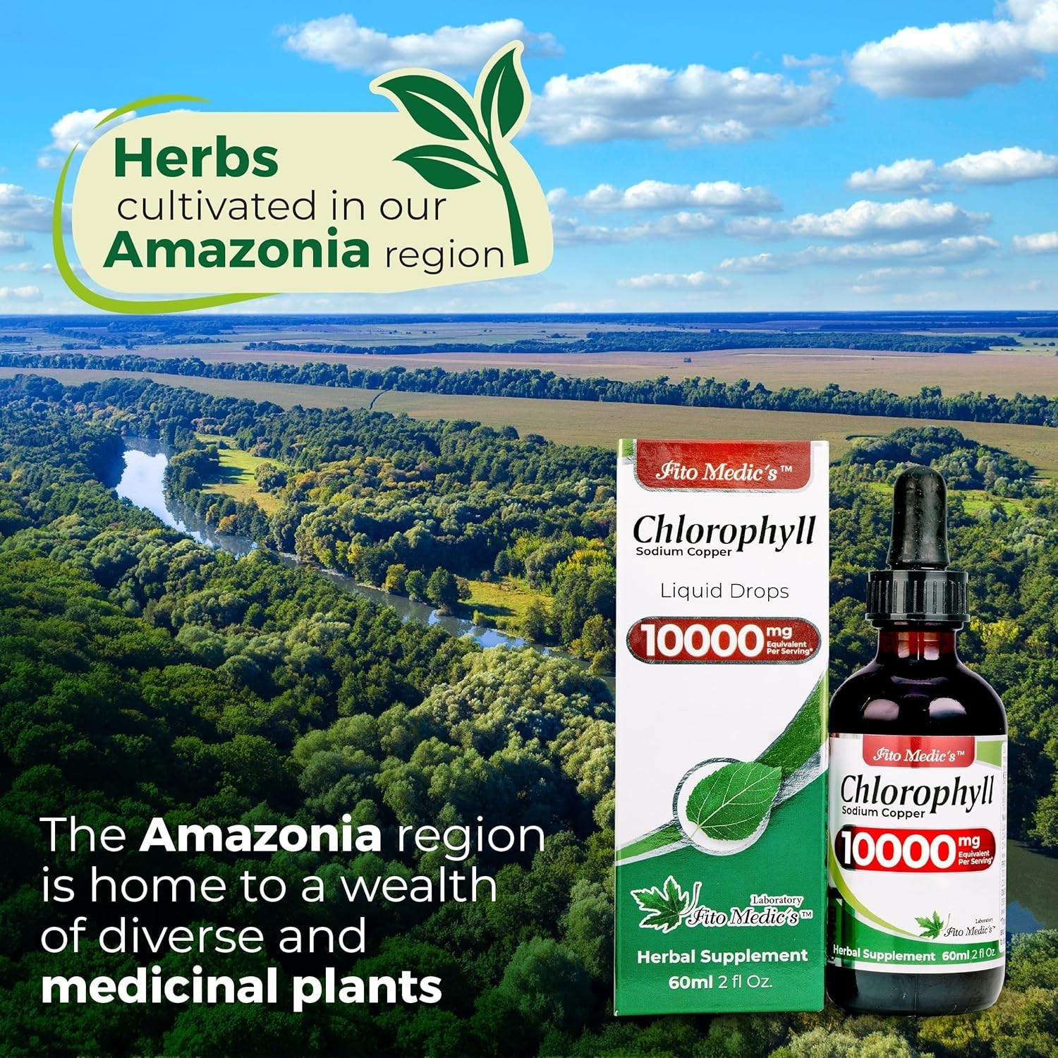 Lab 2 oz Liquid Chlorophyll Drops – Daily Antioxidant Supplement for Wellness