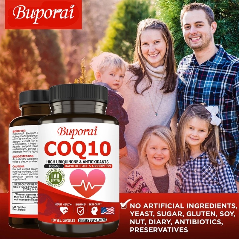 CoQ10 120pcs,Promotes Blood Circulation,Supports Heart and Blood Pressure Health