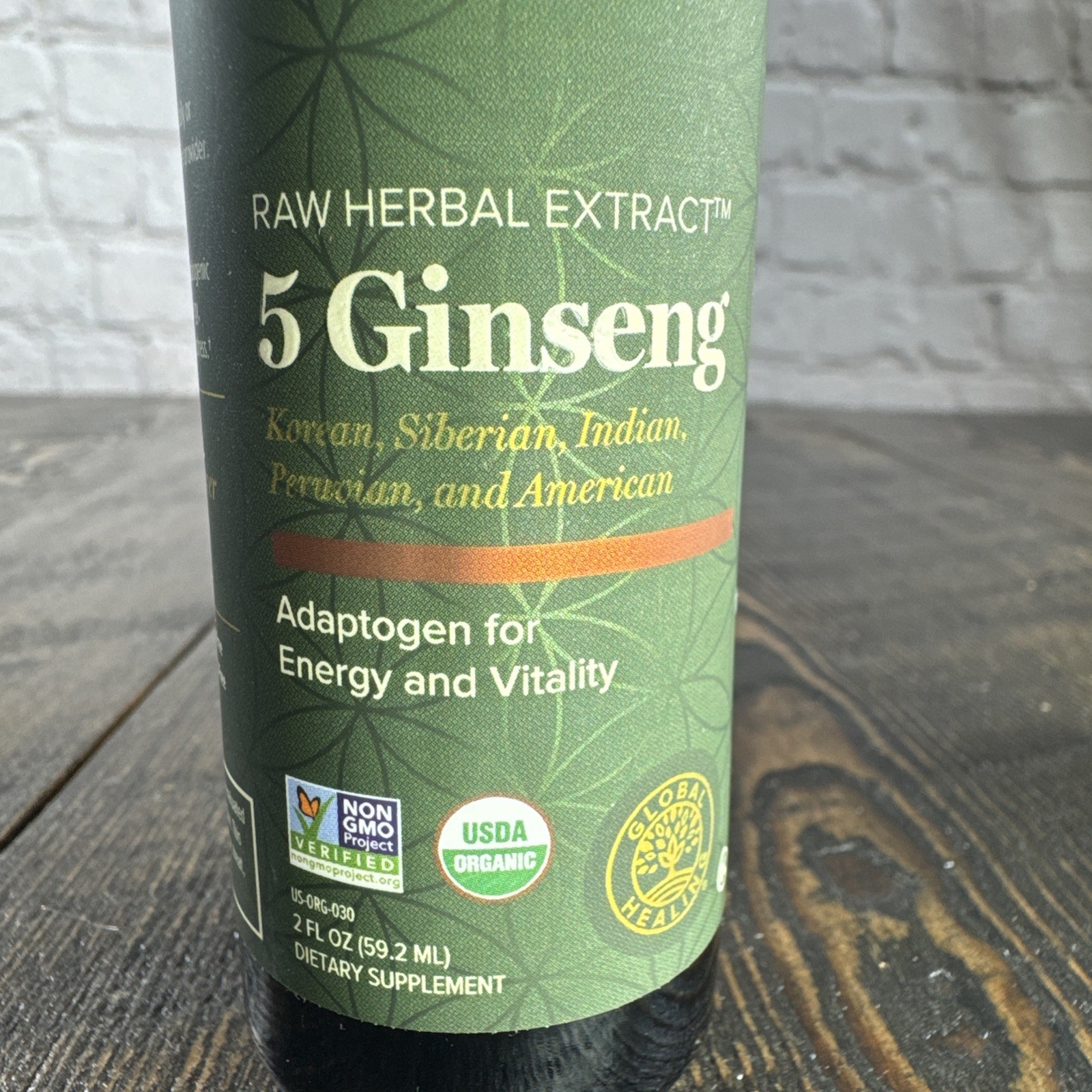 Global Healing 5 Ginseng 2 FL OZ Energy & Vitality