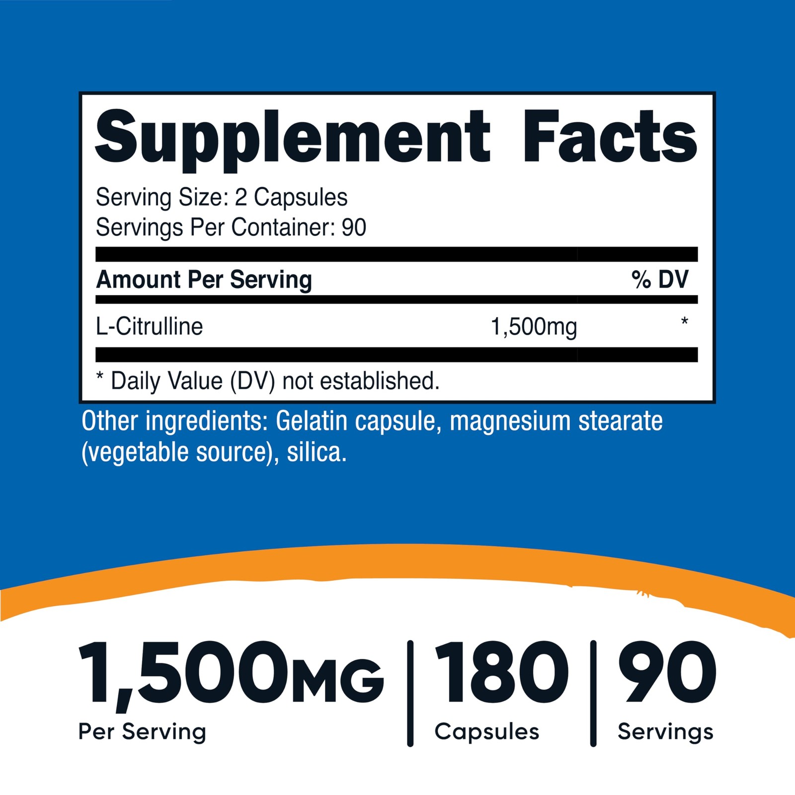 Nutricost L-Citrulline 1500mg, 180 Capsules – 750mg Per 180 Count (Pack of 1)