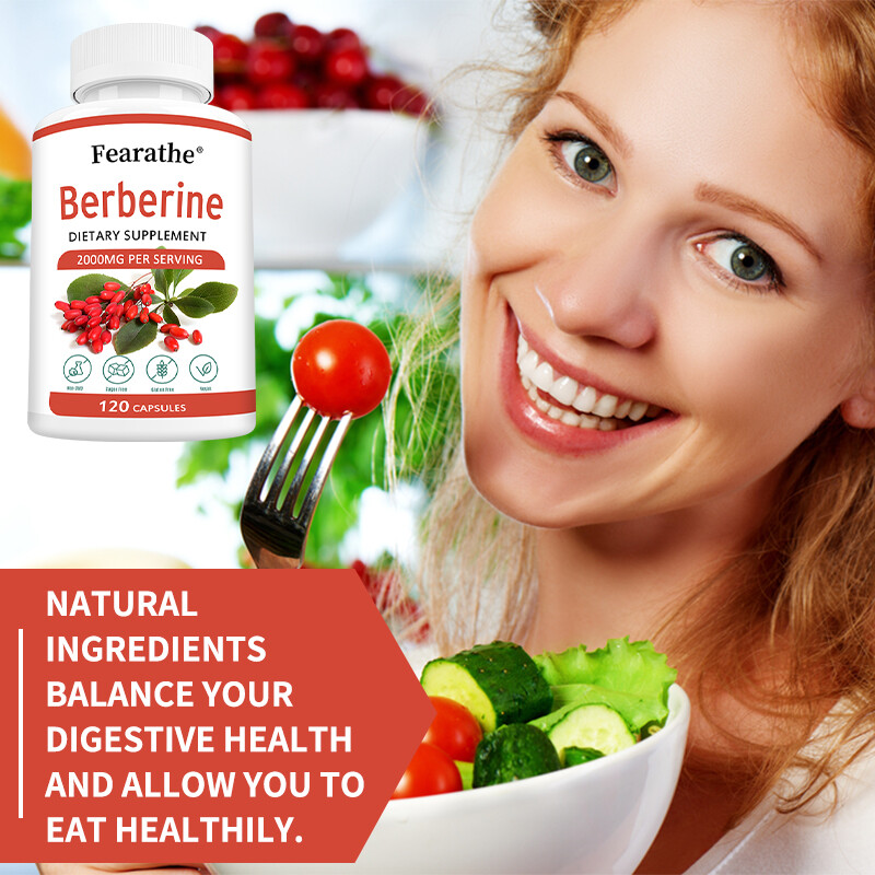 Berberine 2000 Mg 30/60/120 Capsules Heart Health & Immunity, Non-GMO