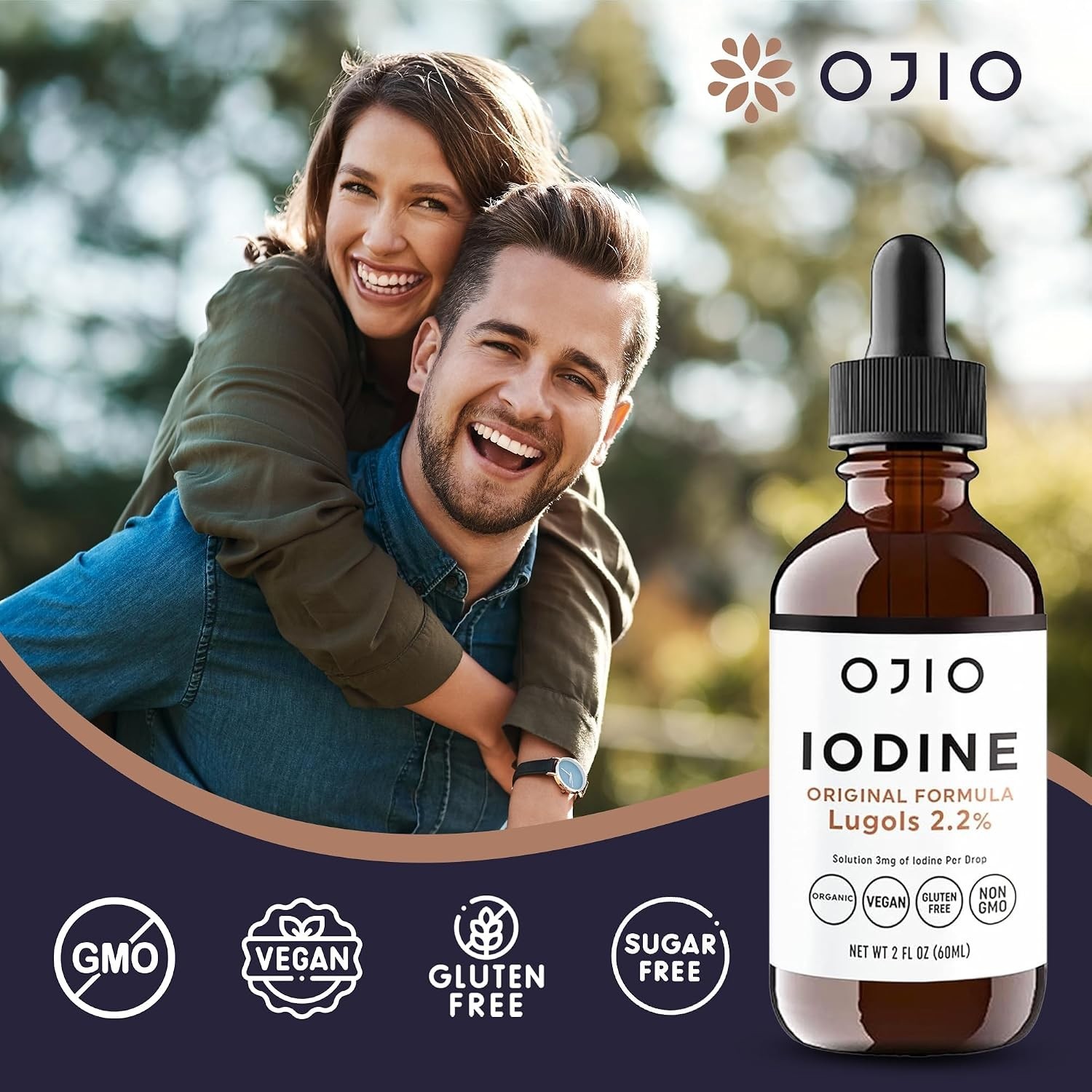 Lugols Iodine Solution 2% – 1 Year Supply – High Potency 2 Fl Oz (Pack of 1)