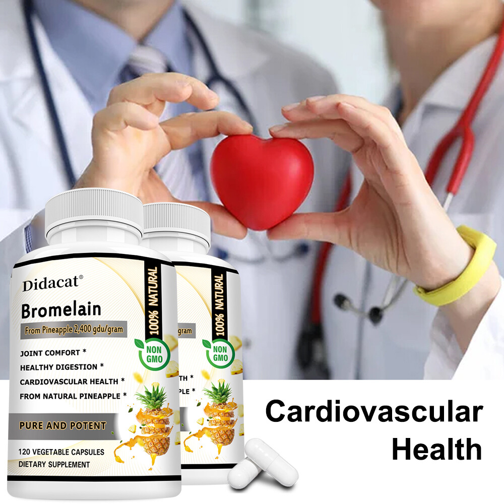 2400 GDU Bromelain 30/60/120Capsule 500mg Pineapple Digestive Supplement Pill