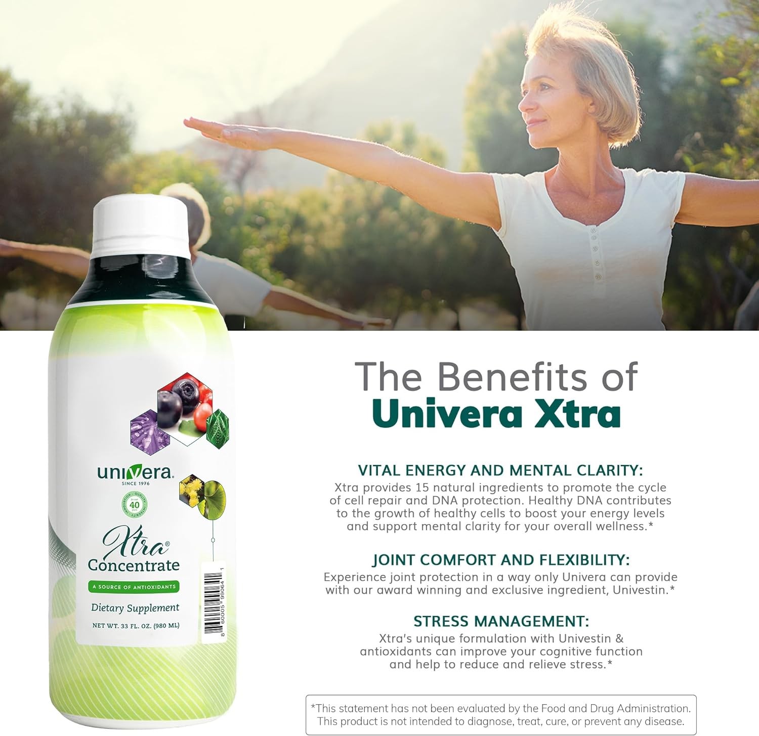 Univera Xtra Concentrate Vital Energy Stress Management Focus and Clarity