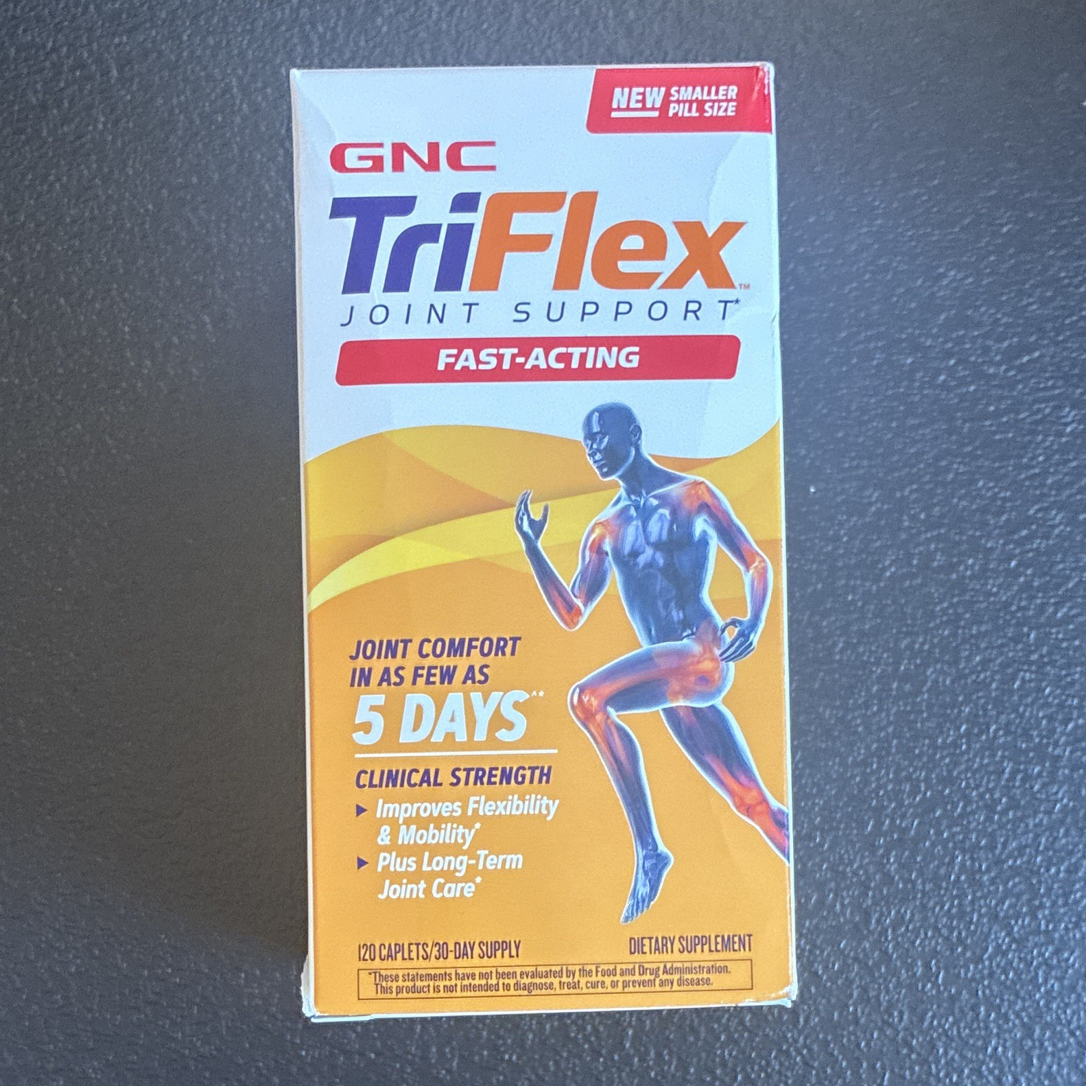 GNC TriFlex Joint Support Fast-Acting 1500mg Glucosamine 120 Caplets 7/28