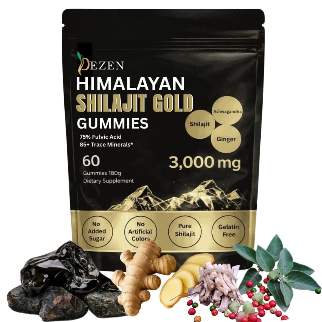 DEZEN Organic Himalayan Shilajit Gummies 3000mg for Energy & Wellness Supplement