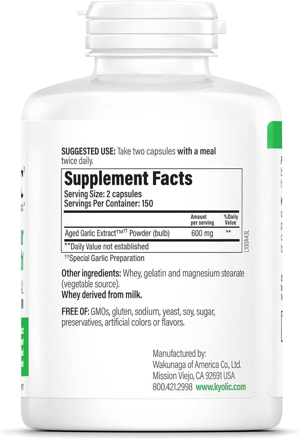 Aged Garlic Extract 300 Caps – Support Cardiovascular & Digestive Health