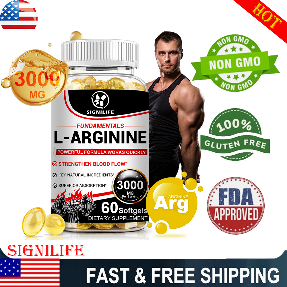 Nitric Oxide Booster L-Arginine, L-Citrulline 3000mg 60 Caps HIGHEST POTENCY