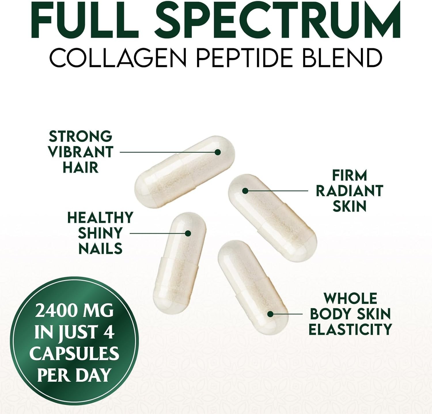 Multi Collagen Pills – Hydrolyzed Peptides 120 Count (Pack of 1)