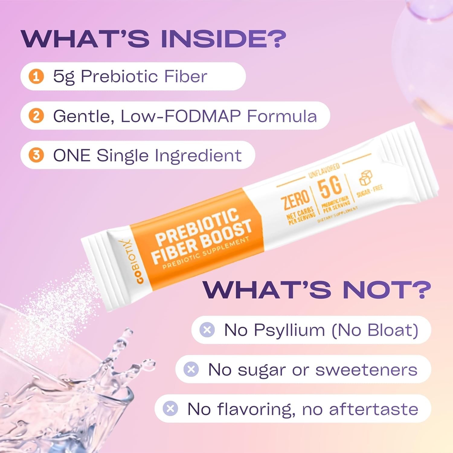 Plant-Based Prebiotic Fiber Powder for Digestive & Gut Health — Unflavored, ,…