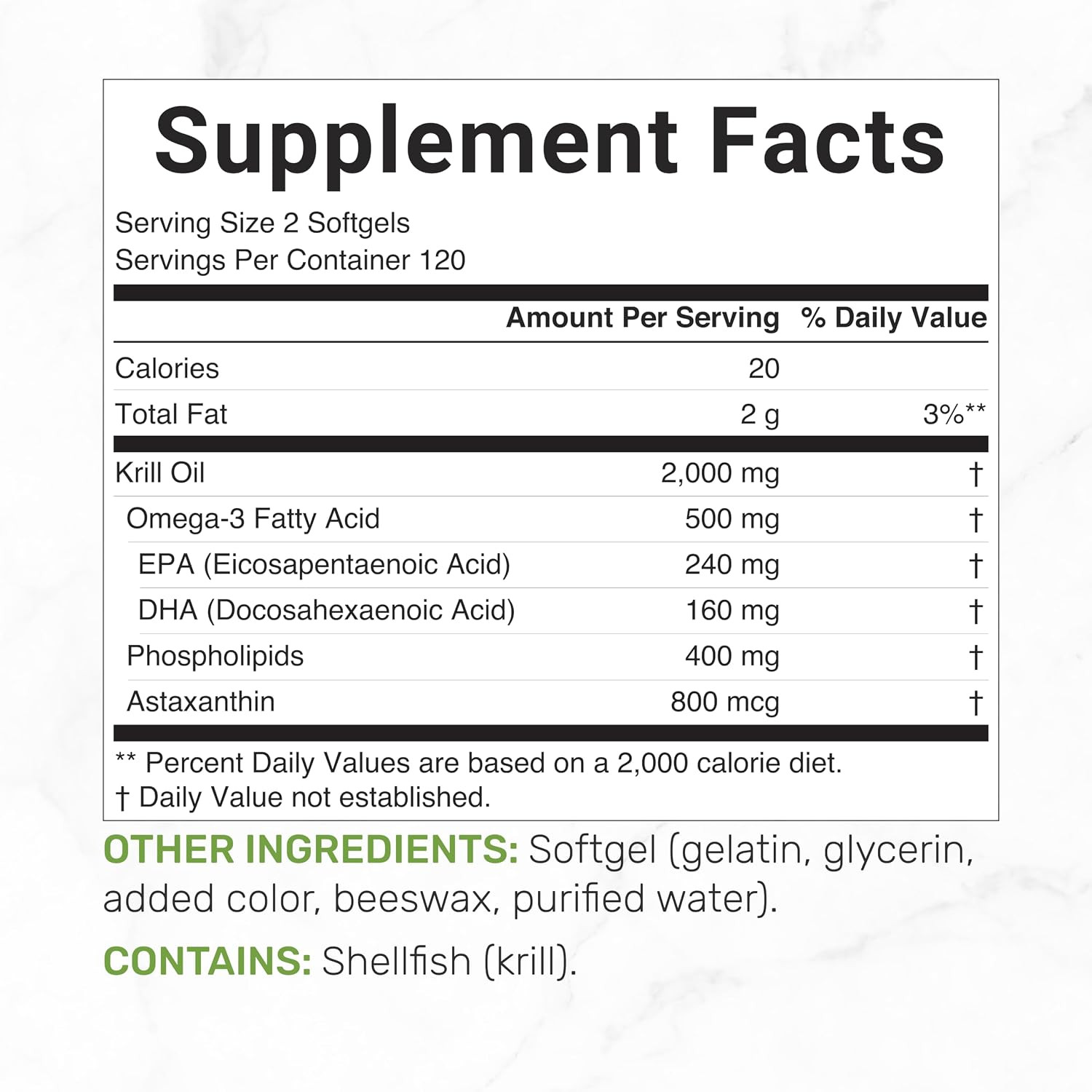 Antarctic Krill Oil 2,000 Mg per Serving, 240 Softgels | Omega-3 with EPA, DH…
