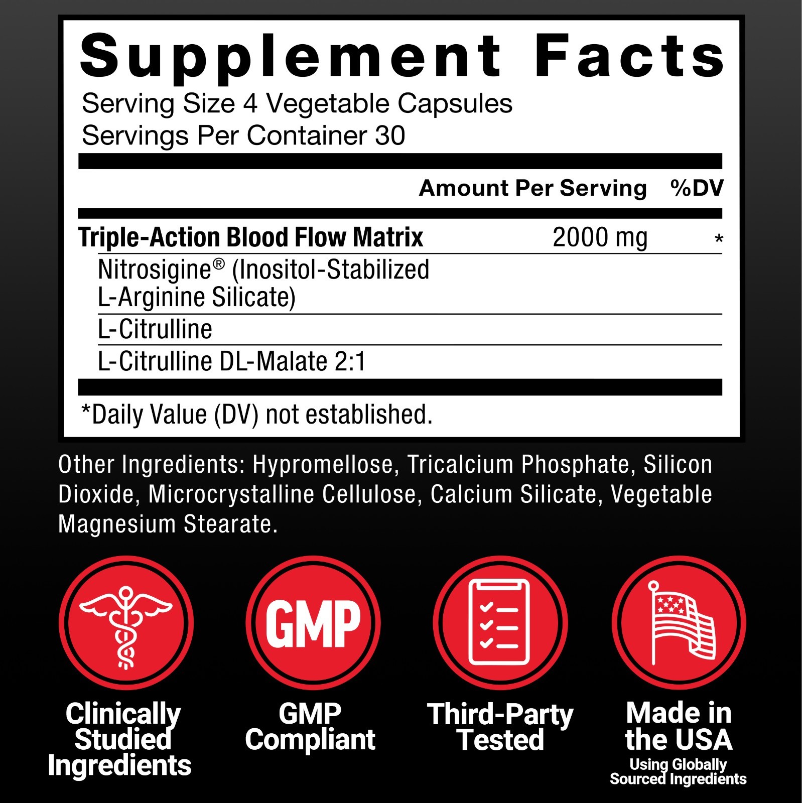 Force Factor Nitric Oxide Booster L-Arginine Muscle Pumps Endurance 120 Capsules