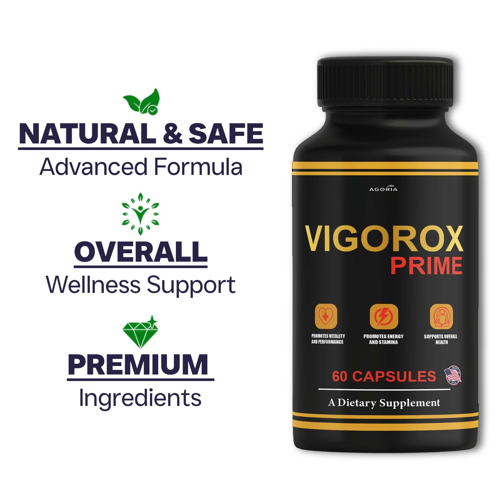 (1 Pack) Vigorox Prime Max Performance Supplement, VigoroxPrime Capsules