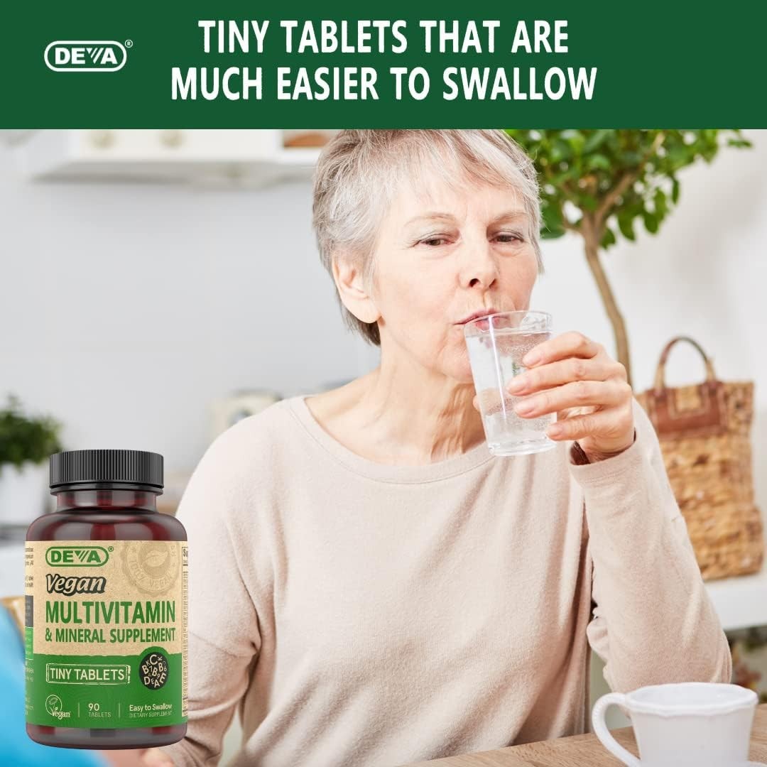 DEVA Vegan Multivitamin & Mineral Support with Iron Unisex- 90 Tiny Tablets