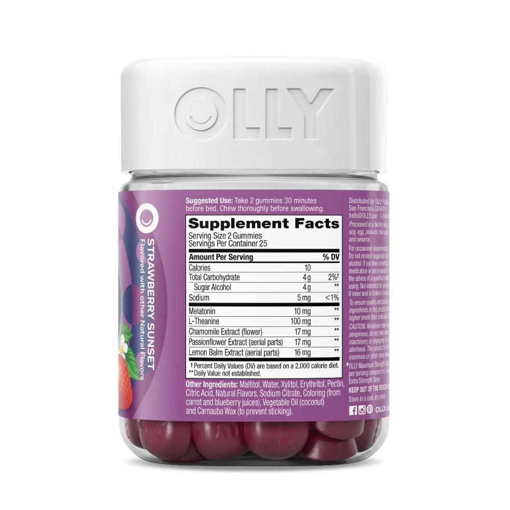 OLLY Maximum Sleep 10mg Gummies – Strawberry