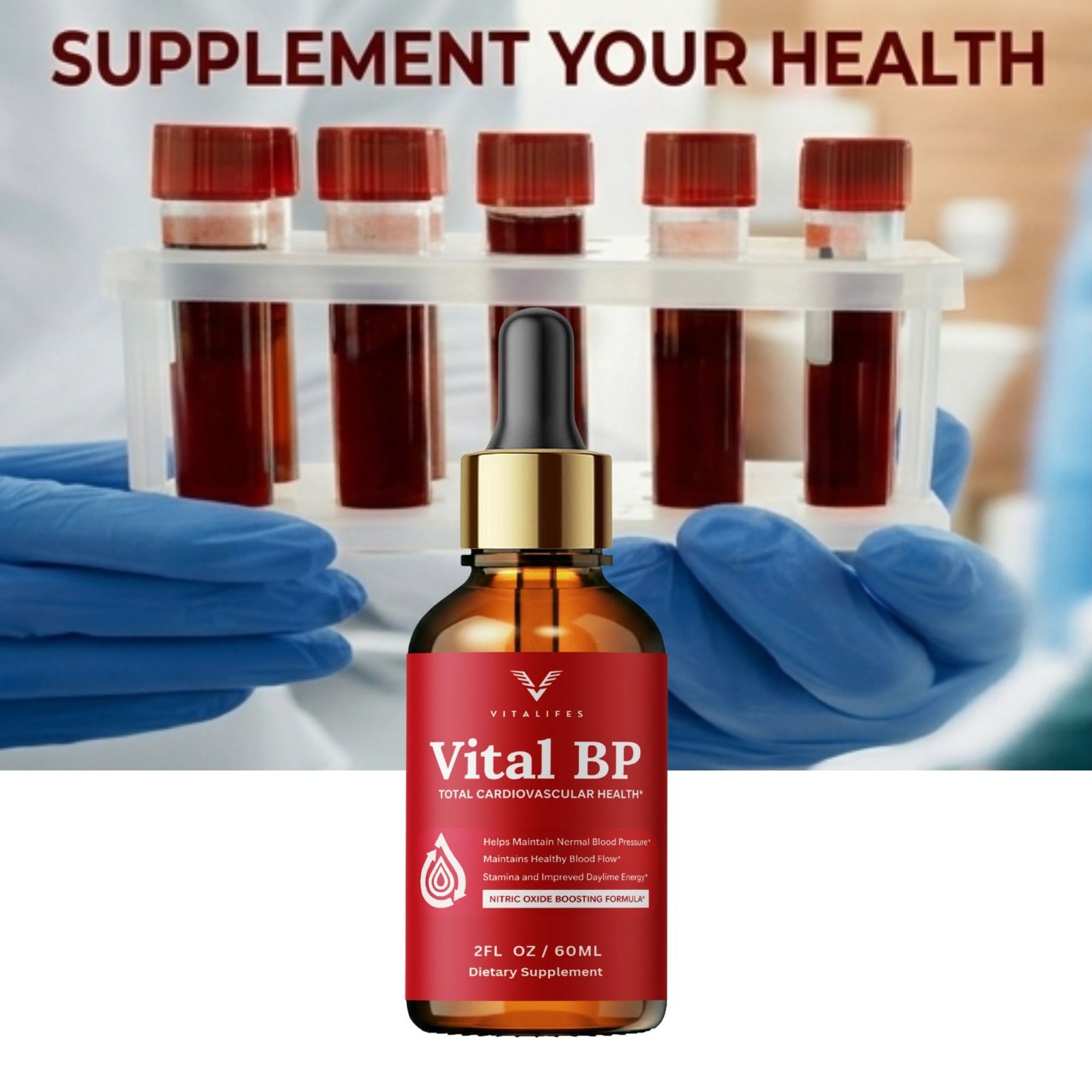(3 Pack) Vital BP Herbal Drops Premium Liquid Supplement 60ml