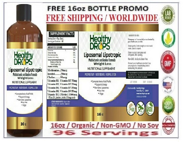 LIPOTROPIC LIQUID MIC VITAMIN B COMPLEX AMINO ACIDS WEIGHT LOSS 16oz Exp 12/2026