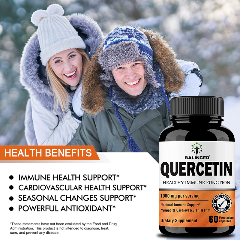 Quercetin 1000mg Natural lmmune Support Supports Cardiovascular Health 30/60/120