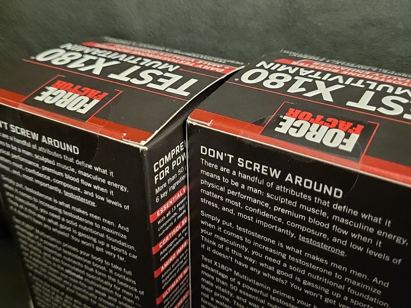 2 Count Force Factor Test X180 Multivitamin 120 Tablets Each (240Ttl) Exp 9/2027