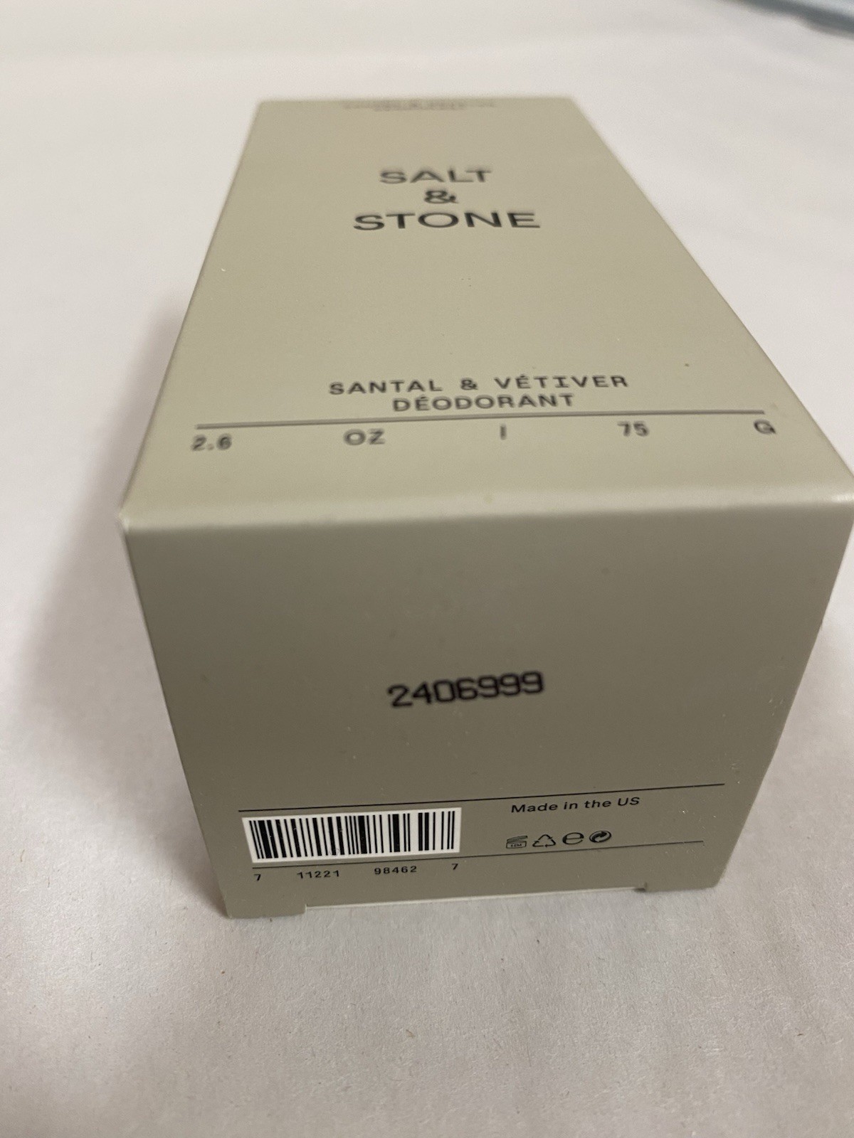 Salt & Stone Aluminum Free Deodorant | 2.6 Ounce (Pack of 1) Santal & Vétiver