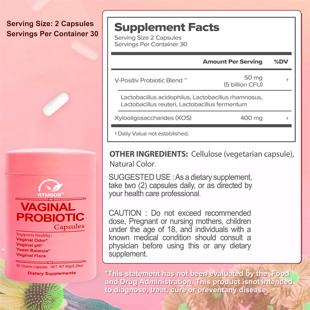 Probiotics Vaginal Probiotics 60 COUNT Women pH Balance formulated with Prebioti