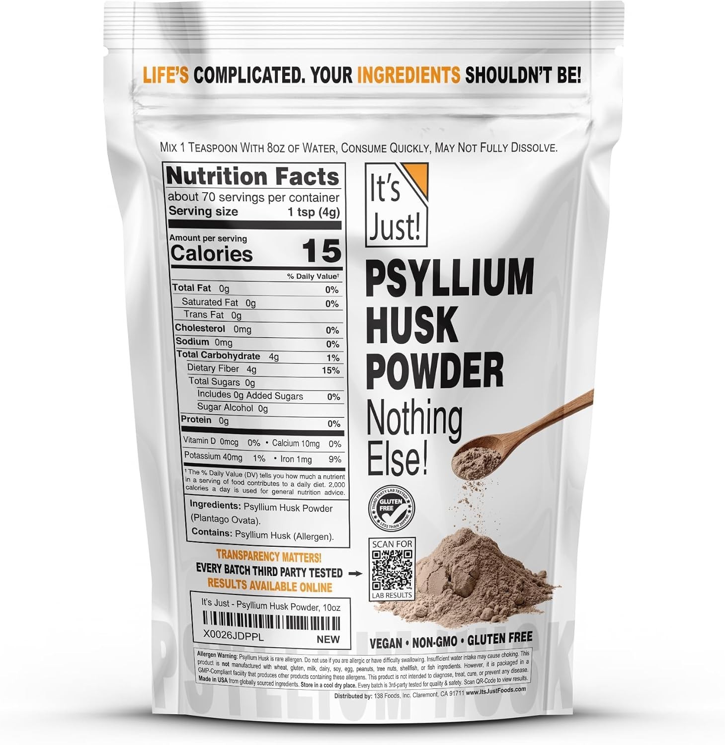 PurePsyllium Husk Powder – Keto-Friendly Digestive Support & Baking Essential
