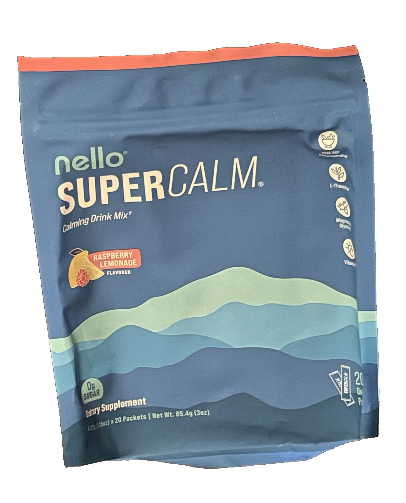 Nello Supercalm Powdered Calming Drink Mix Raspberry Lemonade Exp 11/26 New