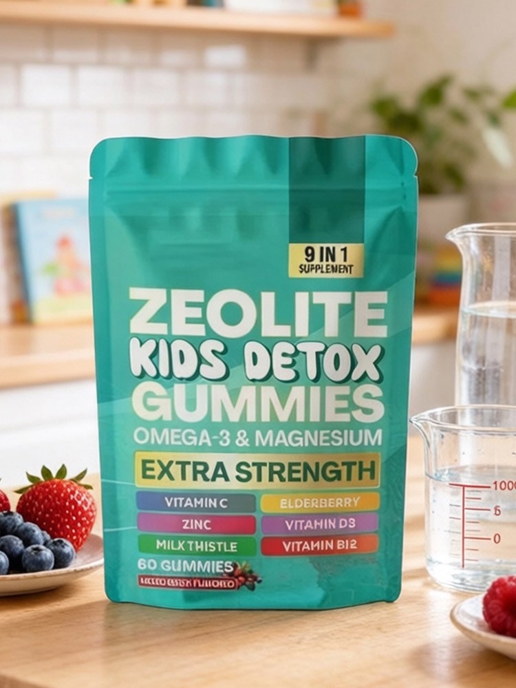 Detox Gummies Kids All-in-One Mixed Berry Flavored Zeolite 60 Gummies 1