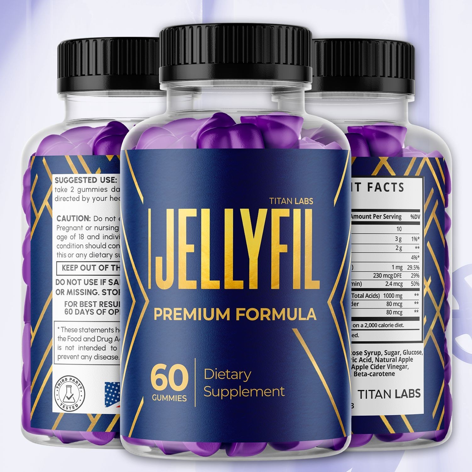 (1 Pack) Jellyfil Gummys Advanced Male Support Supplement Jelly fil 60 Gummies