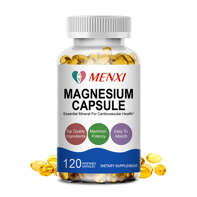 Magnesium Capsules Complex Glycinate Citrate Malate Oxide For Unisex 120Capsules