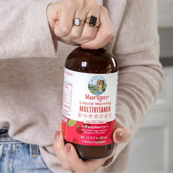 MaryRuth’s Liquid Morning Vegan Multivitamin – Raspberry – 15.22 fl oz: Dietary