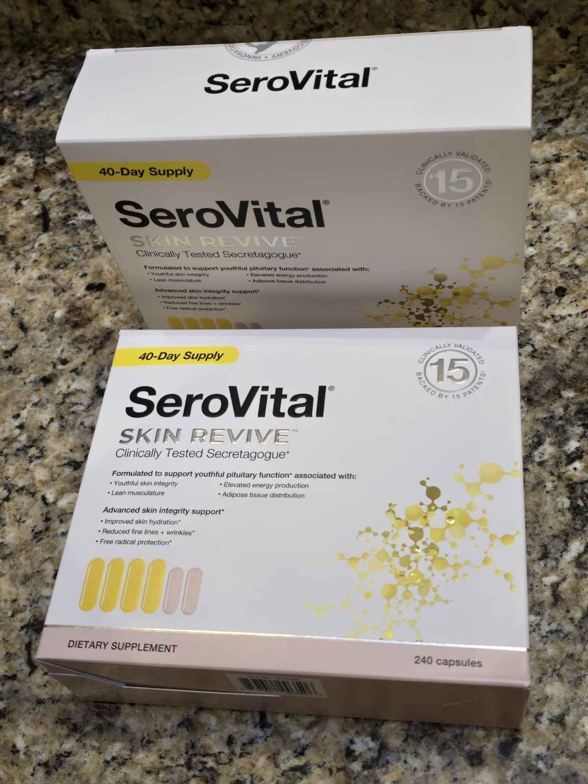 2X SeroVital Skin Revive 240-Capsules 40 Days Supply Anti-Aging Dietary +BONUS