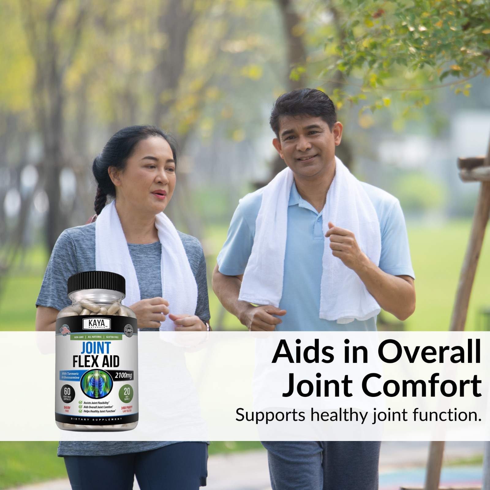 (2 Pack) Triple Strength Pain Relief, Joint Support Glucosamine, Turmeric, MSM