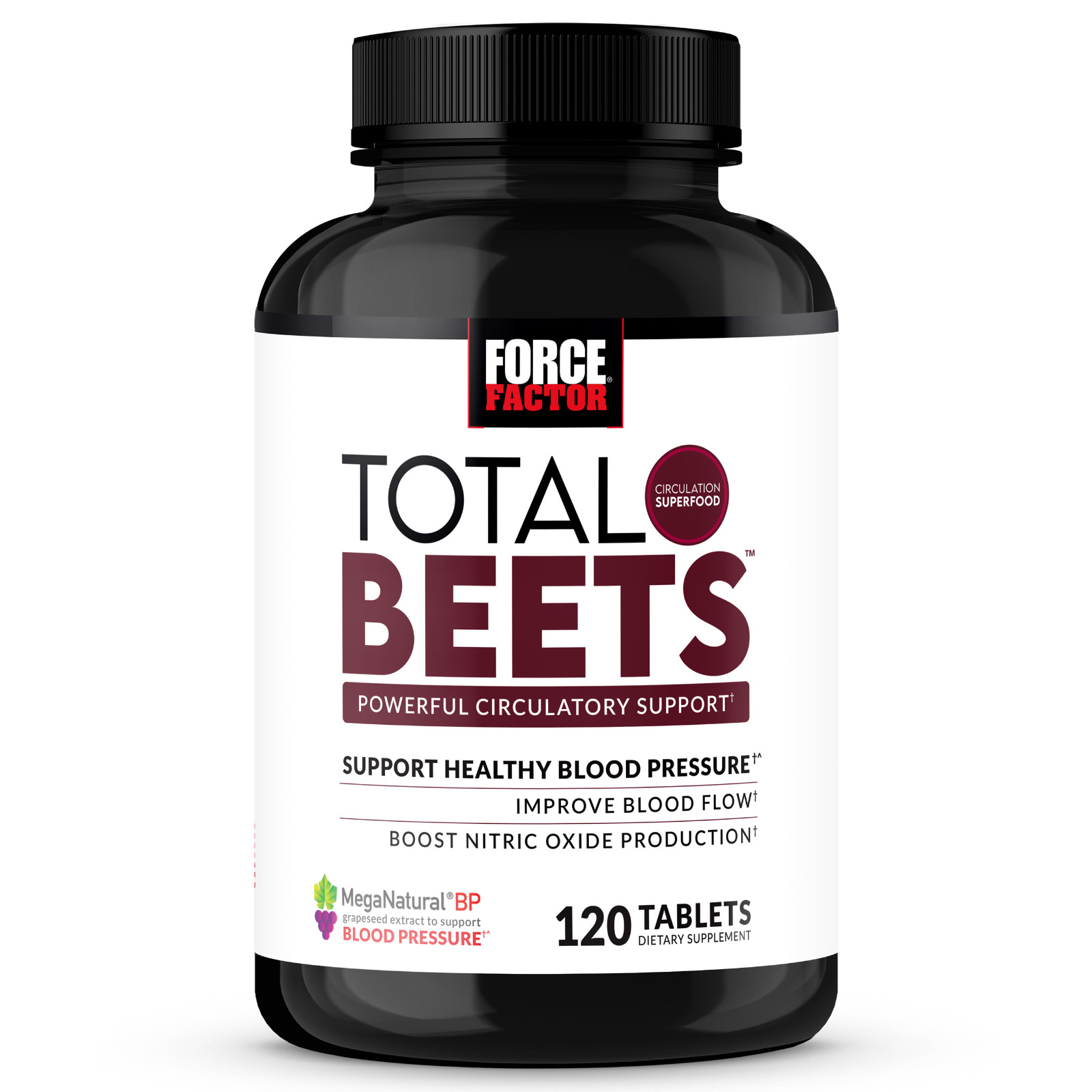 Total Beets Circulation Superfood Beet Root with Blood Pressure Support 120ct