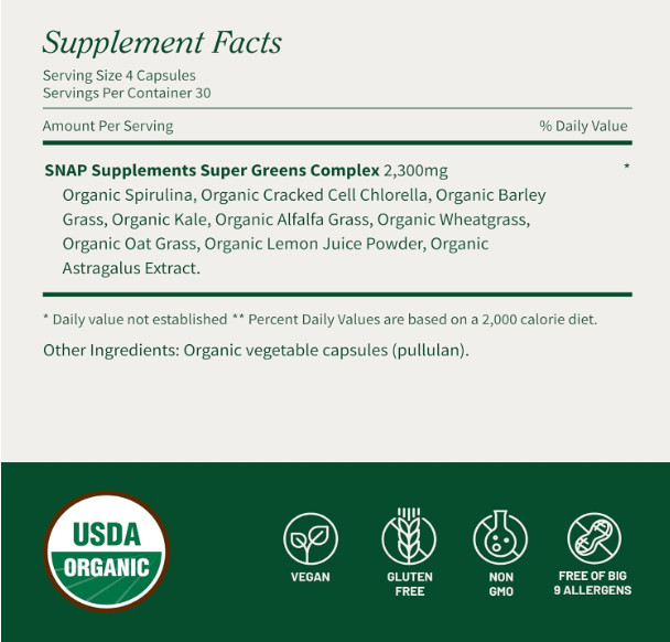 Spirulina Chlorella Green Superfood Supplement Plant Based Vegan Energy Support