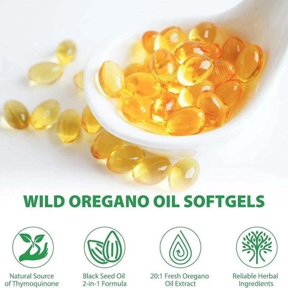Micro Ingredients Oil of Oregano with Black Seed Oil 6000mg Softgels New Sealed