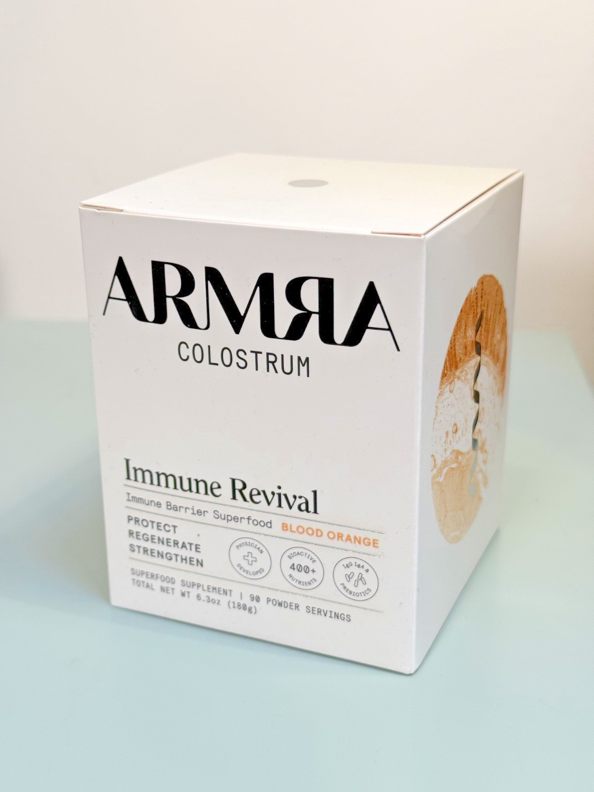 ARMRA Colostrum Immune Revival – Immune Barrier Superfood – Blood Orange – 6.3oz