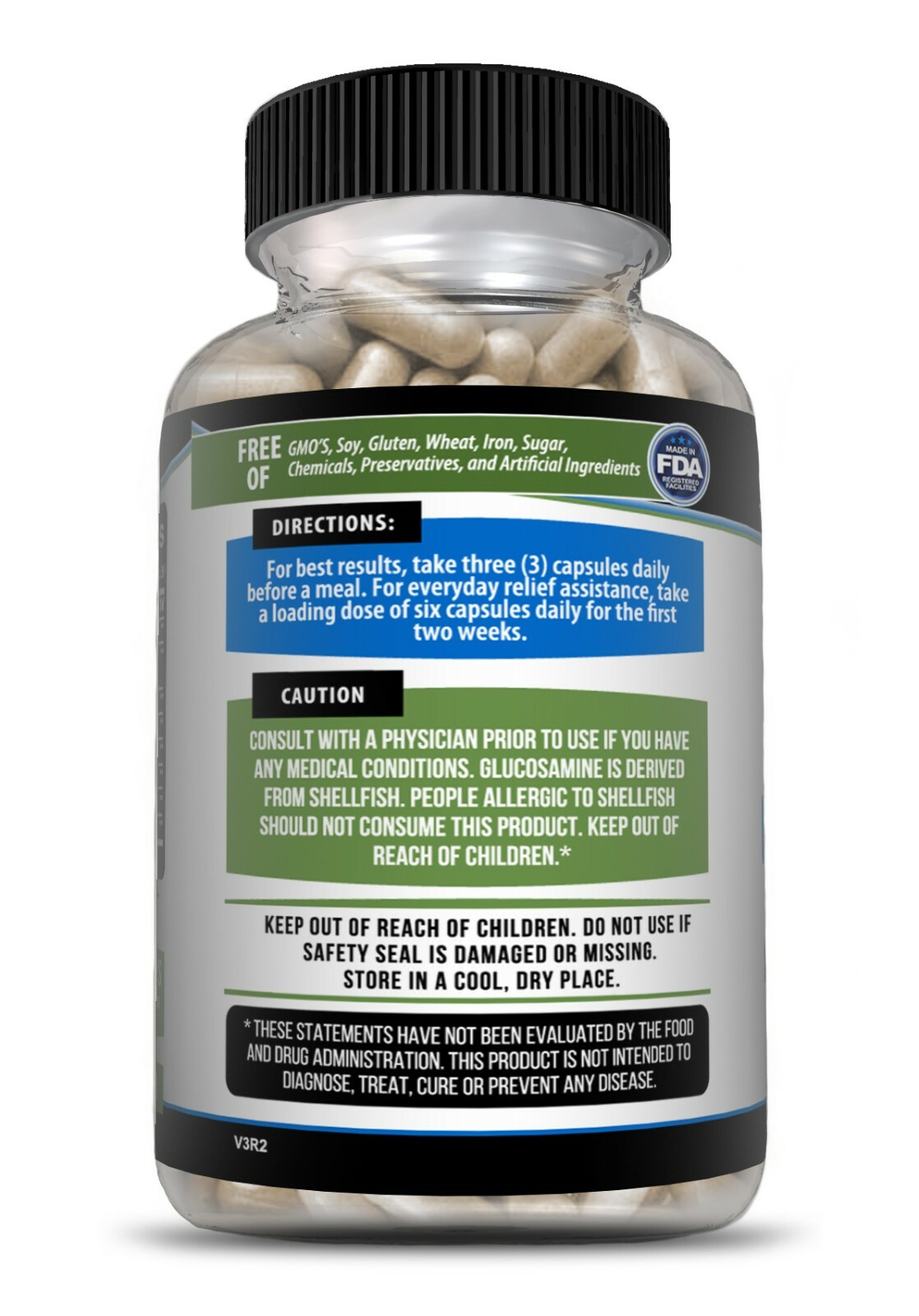 (2 Pack) Triple Strength Pain Relief, Joint Support Glucosamine, Turmeric, MSM