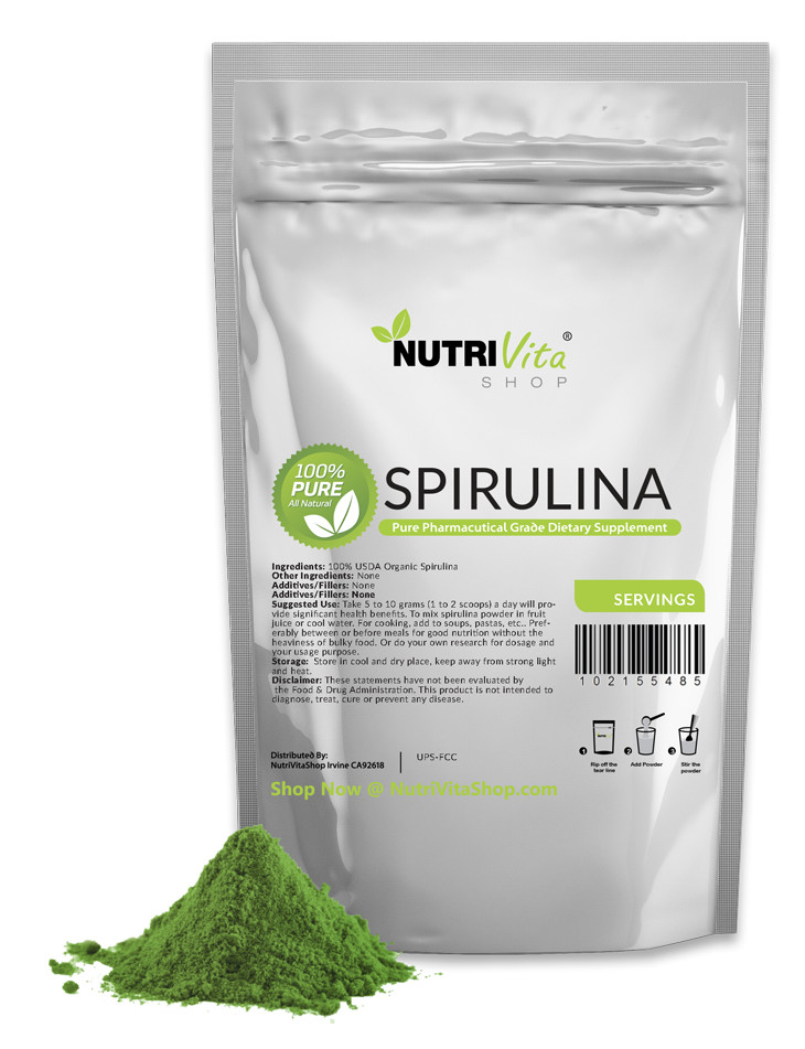 5.5 lb (2500g) NEW 100% PURE SPIRULINA POWDER ORGANICALLY GROWN nonIRRADIATED
