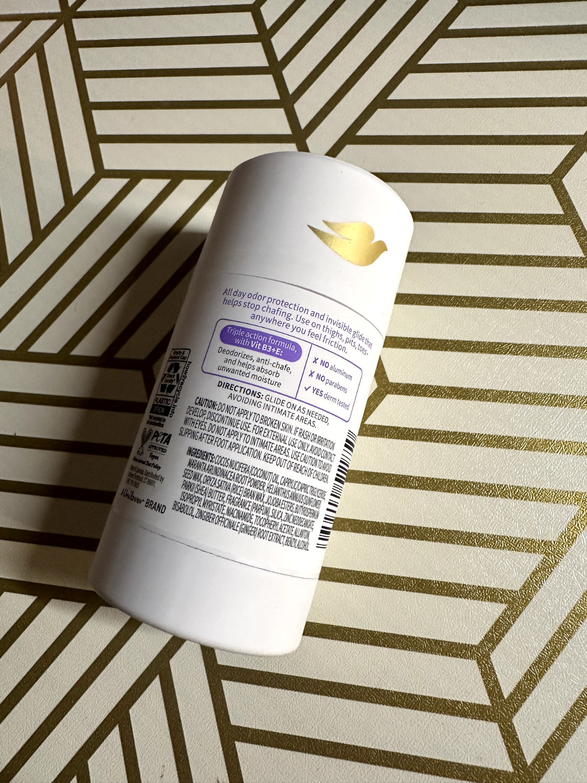 Dove Whole Body Deodorant Aluminum Free Anti-Friction Coconut & Vanilla 2.6oz