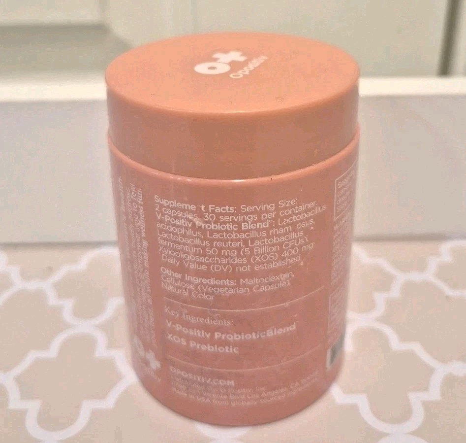 O Positiv URO pH Balance Vaginal Probiotics, 60 Capsules