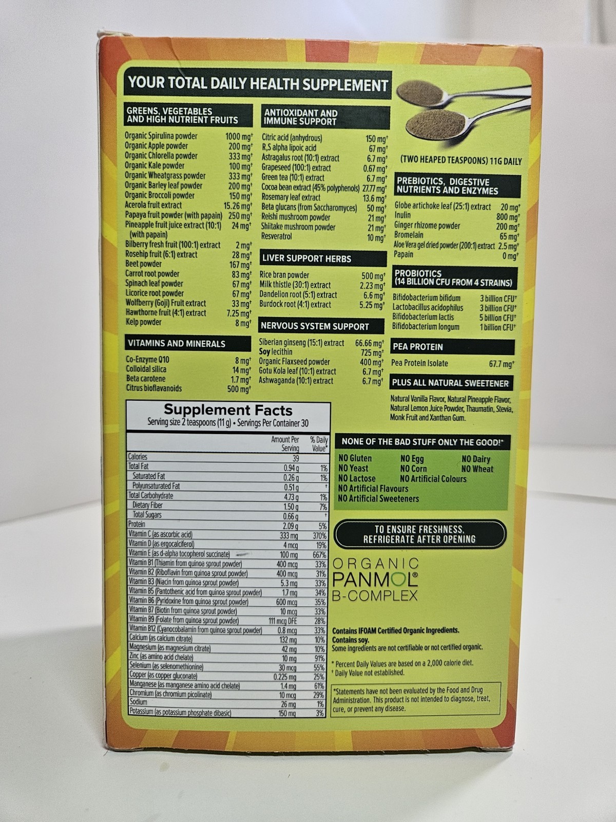 Vital All-In-One Powdered Supplement 30 Sachets Dairy Gluten Free New Sealed