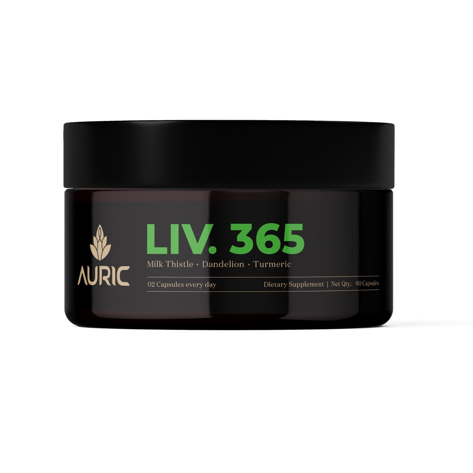 Auric Herbal Liver Support Supplement | Milk Thistle (Silymarin) | Capsules