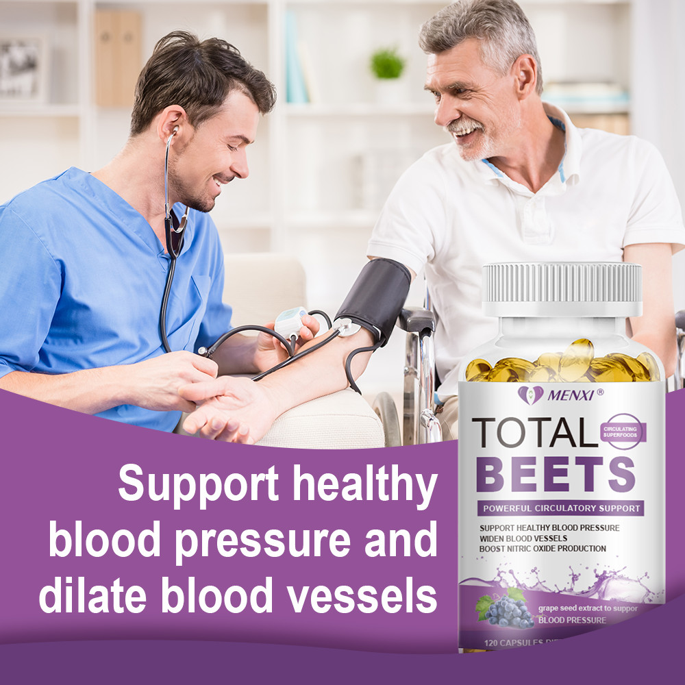 360Pc Total Beets Blood Pressure Support Beet Root Capsules, Circulation Support
