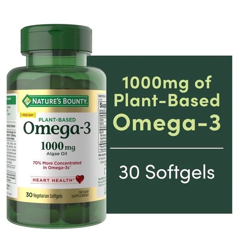 NATURE’S BOUNTY – OMEGA 3 – SOFTGELS – PLANT BASED