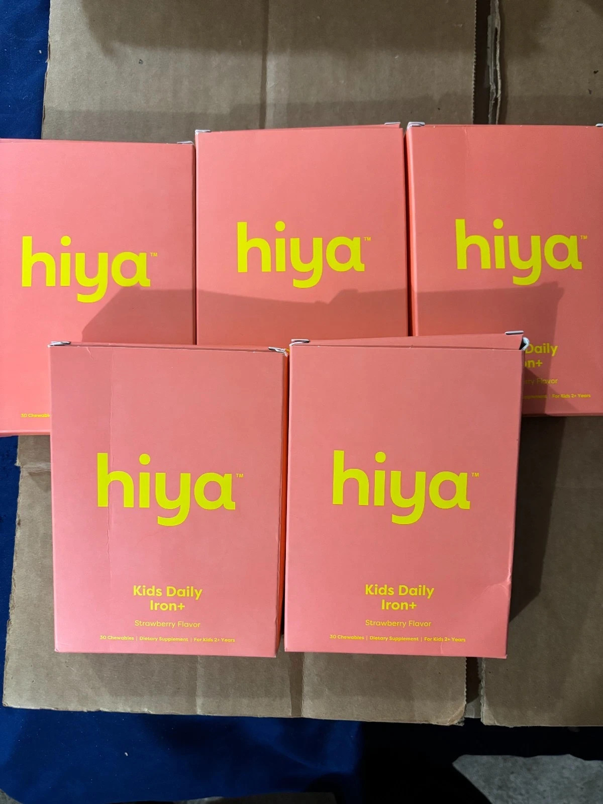 5x Hiya Kids Daily Iron+ 30 Chewables New Sealed – 150 Day Supply Strawberry