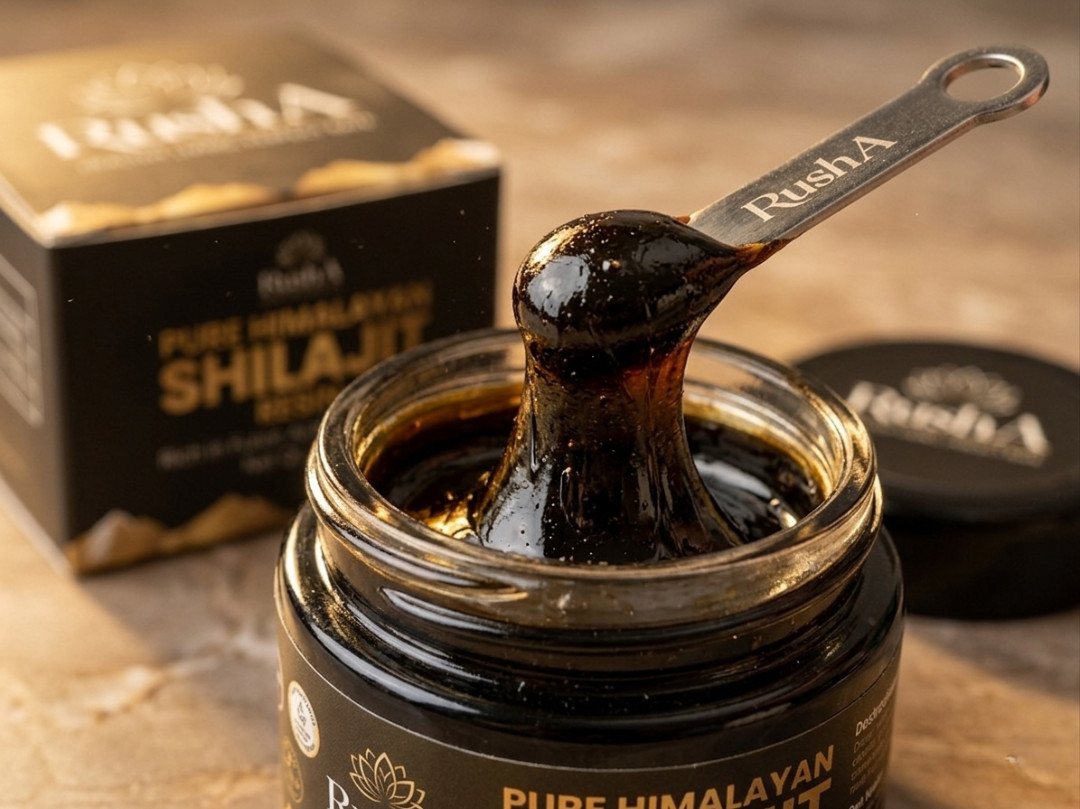Rusha Pure Himalayan Shilajit Resin 30g | Rich in Fulvic Acid & Minerals