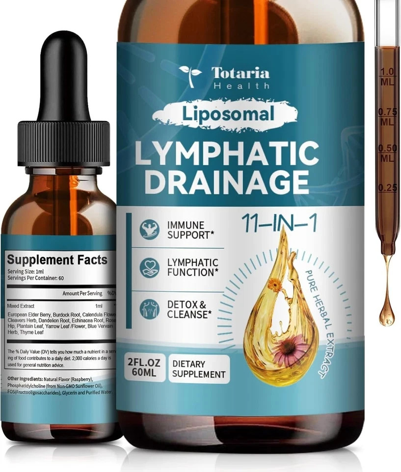 11-in-1 Liposomal Lymphatic Support – Organic Drops, 2 fl.oz